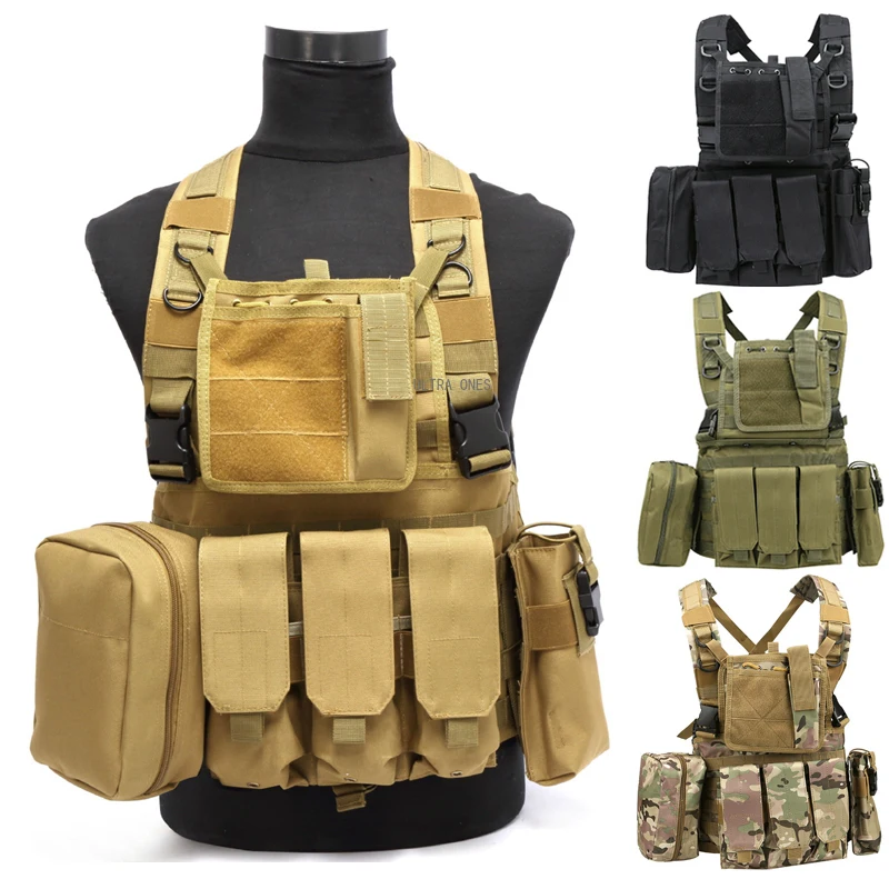 

Tactical Military Vest Airsoft Paintball Wargame Adjustable Waistcoat Combat Shooting Training Sport Molle Durable Hunting Vests