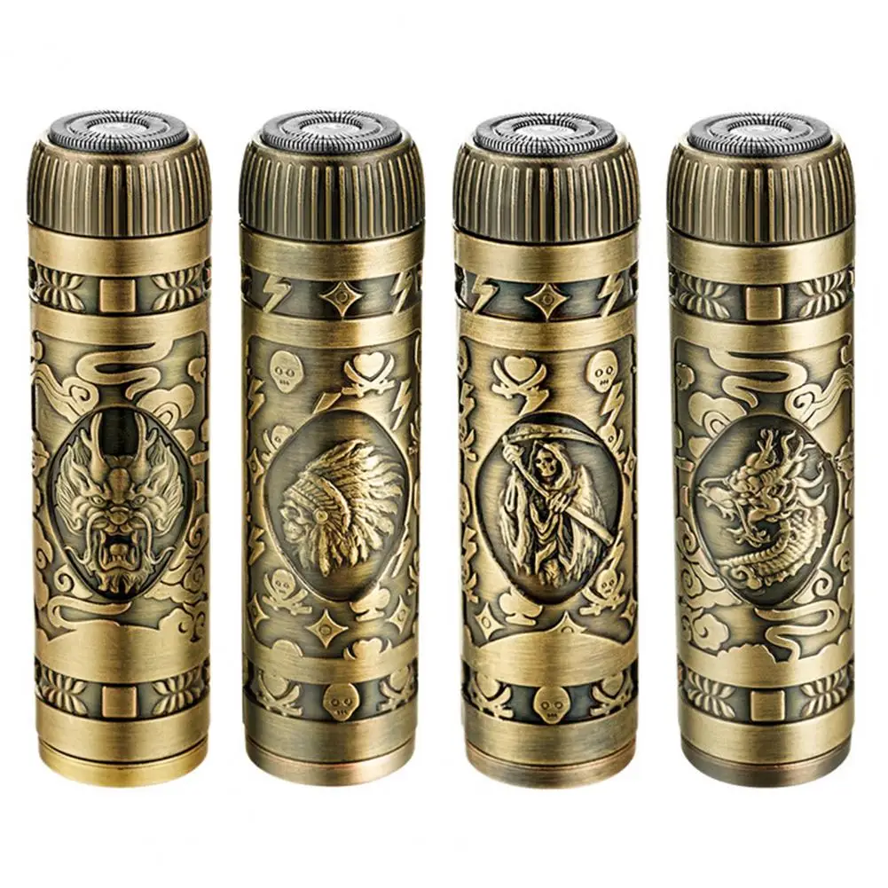 세척 가능한 미니 USB 차량용 충전식 수염 트리머, 아연 합금 전기 면도기, 편리한 여행 용품, 1 세트