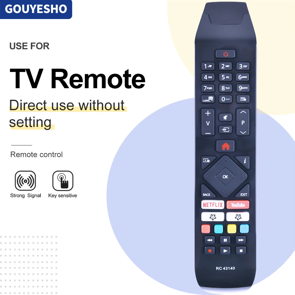 MYHGRC RC 43140 Télécommande Remplacer pour Hitachi TV with Youtube