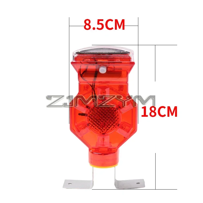 Solar Powered LED Beacon Light Light Controlled Construction Flashing Controlled Road Traffic Barrier Signal Warning
