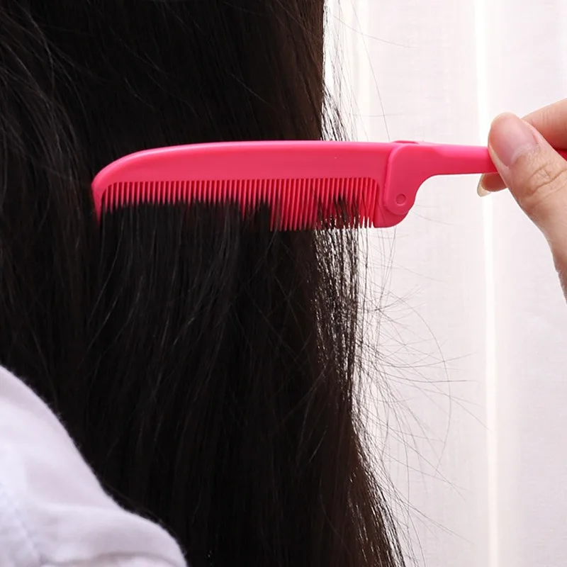 Children Baby Foldable Massage Hair Comb Anti Static Hairdressing Personality Hairpin Portable Travel Brush Styling Accessorie