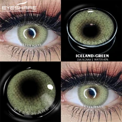 Vibrant Green Colored Contact Lenses - Natural Eye Beauty Enhancement (ICELAND - GREEN)