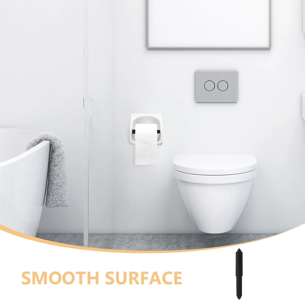 2 Pcs Plastic Roller Paper Holder Bracket Tissue Box Shaft Bathroom Fixture Replacement Paper Roll
