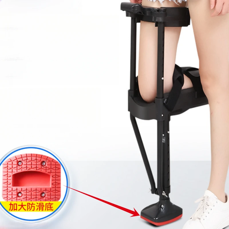Single Leg Telescopic Walking Aids Ankle Joint Fracture Sprain Ankle Fall Injury Non-Slip Crutch Auxiliary 5