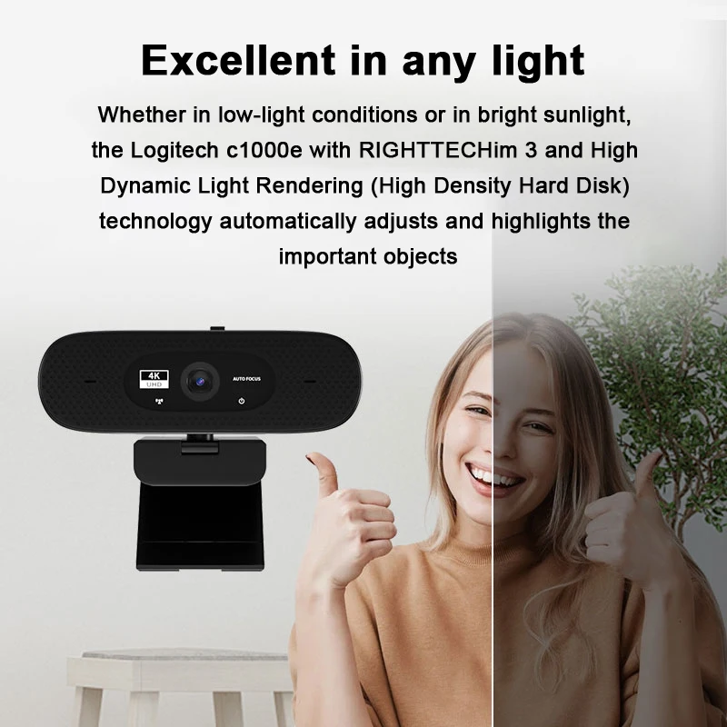 4K Webcam 1080P Mini Camera 2K Full HD Webcam with Microphone 30fps USB Web Cam for Auto Focus PC Laptop Video Shooting Camera