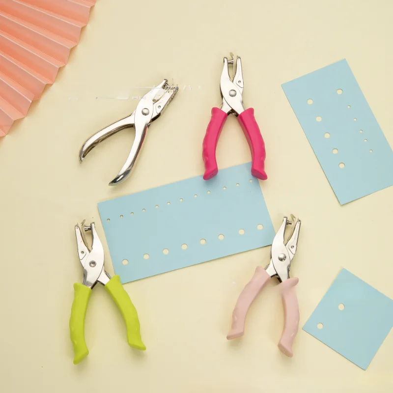 Paper Craft Punch Hole Paper Puncher Scrapbook Single Heavy Duty For Crafting Precision Soft Grip