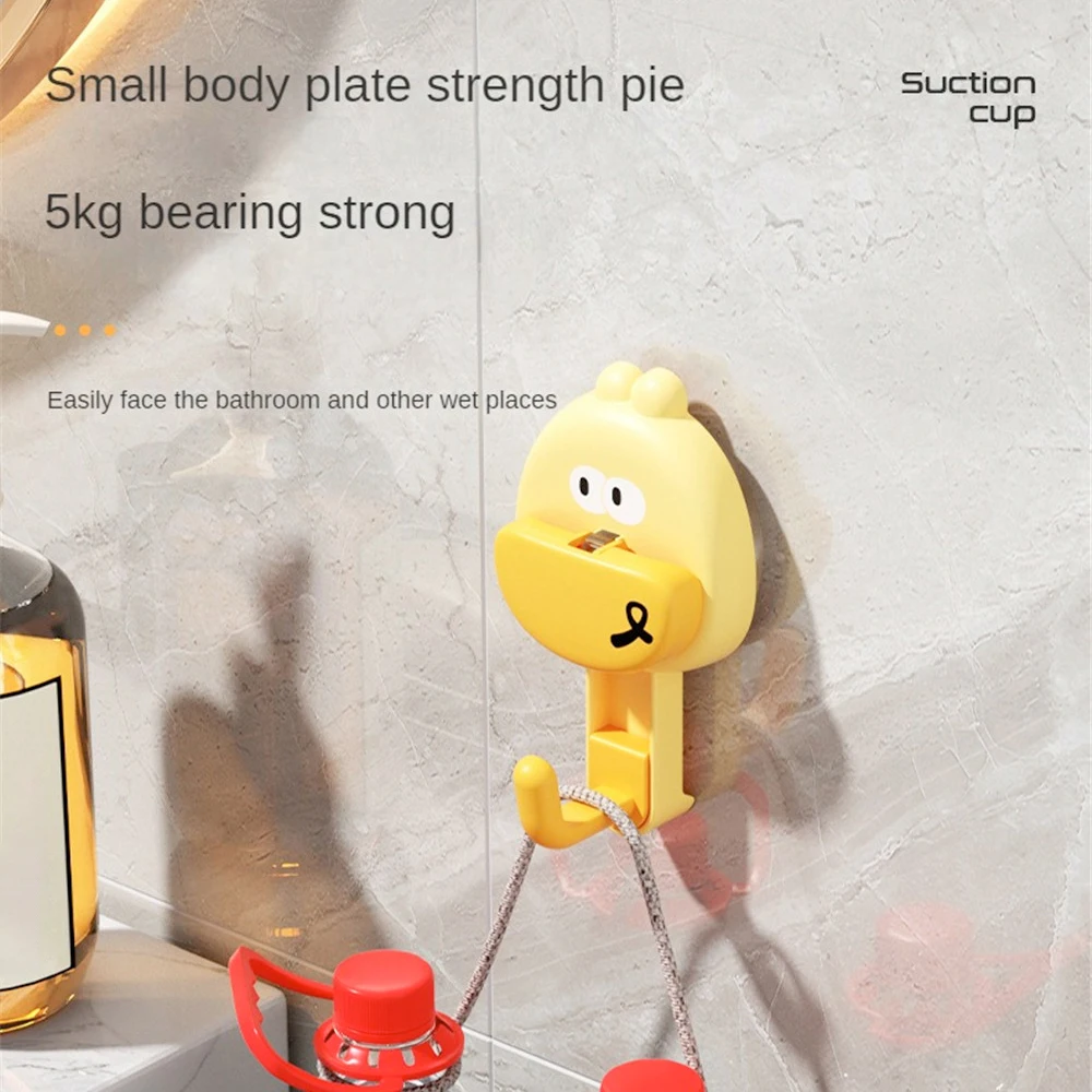 Suction Cup Hook For Shower Wall Cartoon Suction Hooks Multi-Purpose Hooks Clothes Hook Traceless Removal Waterproof For