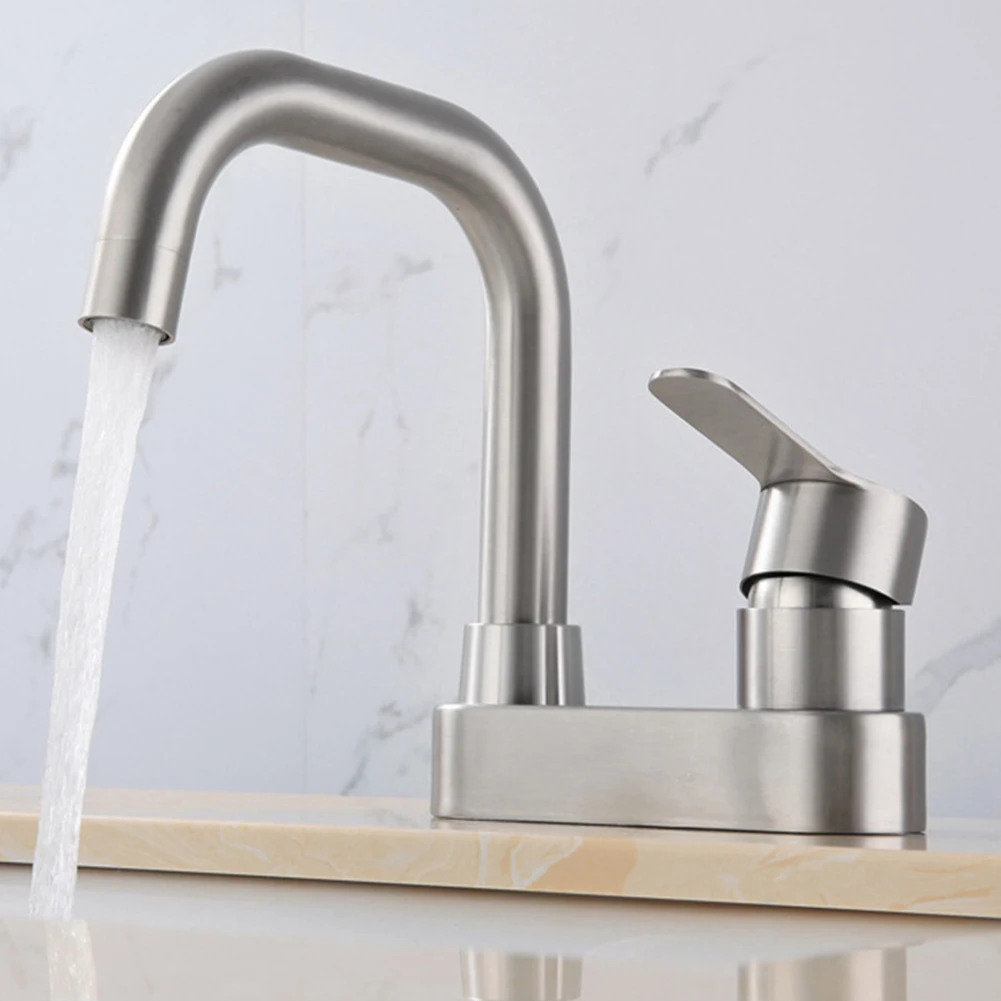 

Showers Basin Faucet 304 Stainless Steel Bath Basin Faucet Bathroom Faucets Hot Cold Water Mixer Sink Mixer Taps