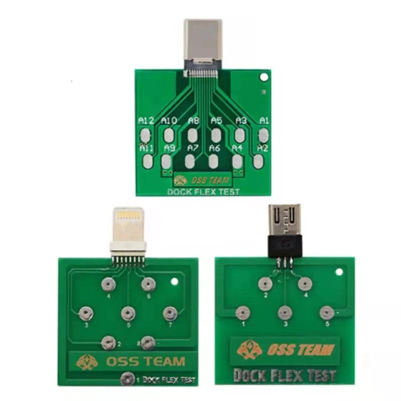 OSS Team Micro USB PCB Test Board Charging Dock Flex Tester For iPhone U2 Andorid Type-C Smartphone repair Easy Testing Tools