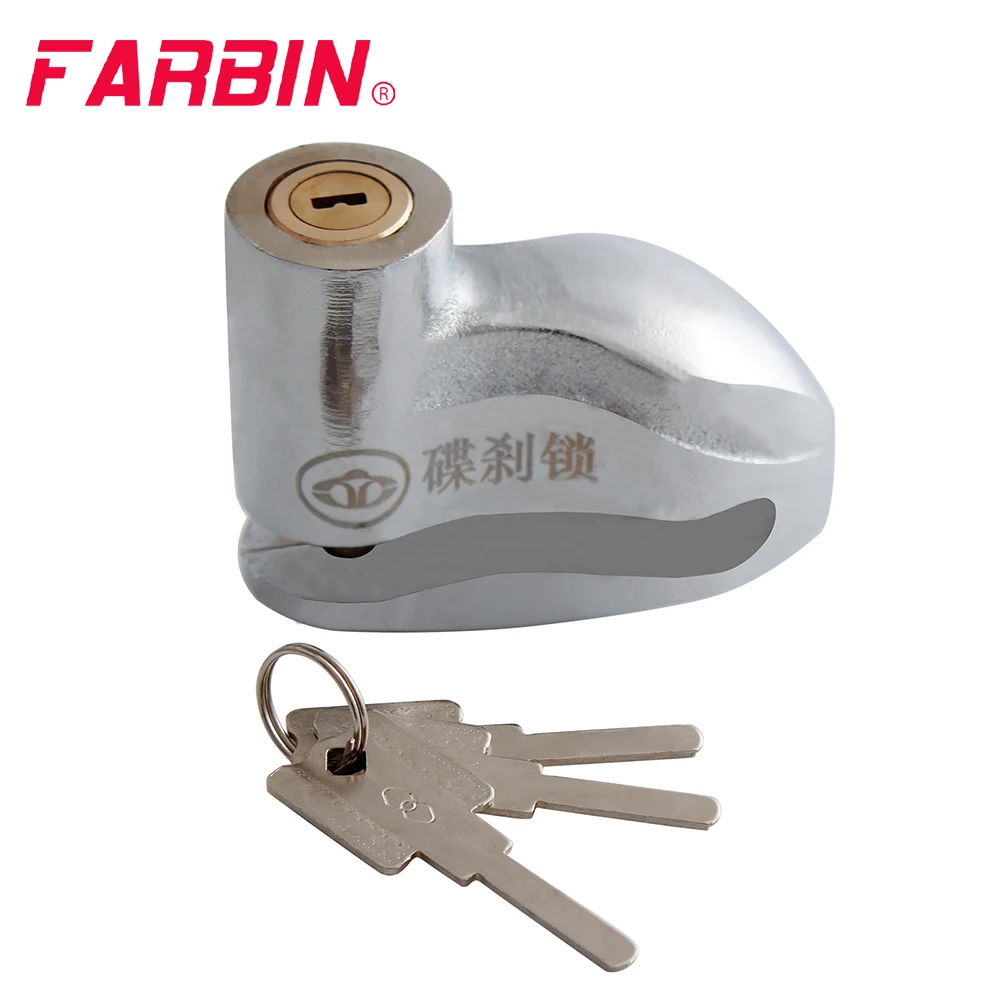 FARBIN Portable Motorcycle Disc Brake Lock Waterproof Convenient Wheel Anti-theft Lock Safety Accessories For Electric Scooter 20 rolls of multi function sticky tabs convenient page markers portable book tabs highlight tapes