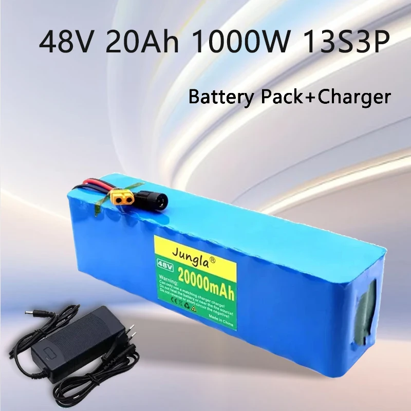 

Originele 48V 20Ah 1000W 13S3P 20000Mah Rechargeable Battery 54.6V Lithium Ion Batterij Elektrische Scooter, Met Bms + Lader