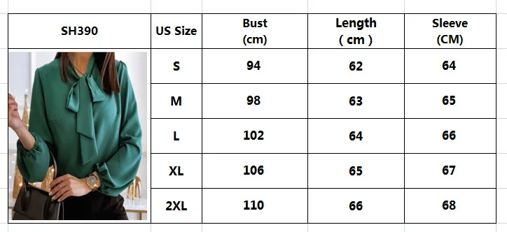 “2025 Women’s elegant red long sleeve top – loose fit spring fashion shirt” chart