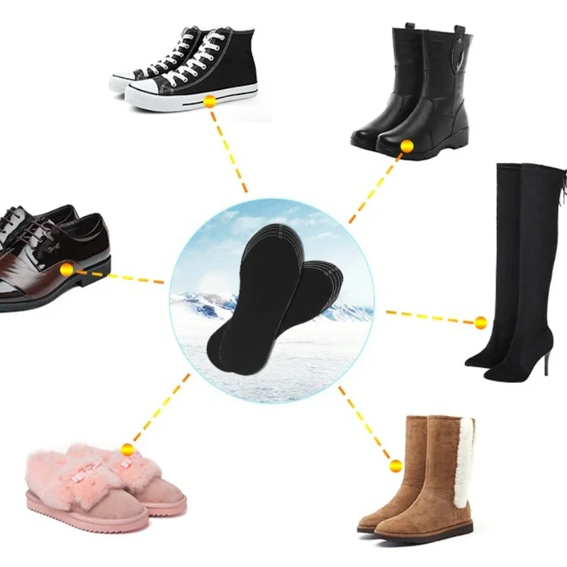 USB Rechargeable Heated Insoles for Outdoor Skiing Winter Foot Warmers, Electric Heated Shoes Pad, Size 35-46, DIY