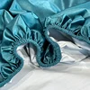 Satin Waterproof Fitted Sheet Artificial Silk Mattress Cover Solid Color Elastic Band Bed Sheet Small And Large Bed Cover 5