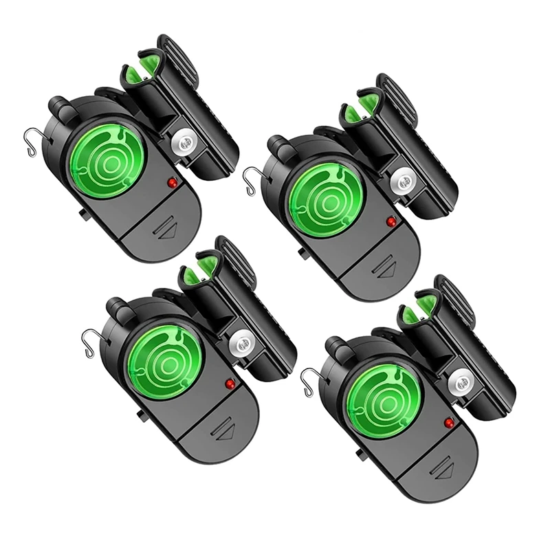 

Quality New 4Pcs Fishing Bite Alarm, Sensitive Electronic Fishing Alarms Indicator, Sound Bite Alert Bell With LED Lights