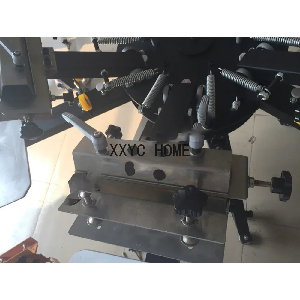 Screen Printing Machine Press 4 Color 1 Station Silk Screen Printing Machine Adjustable Double Spring Devices