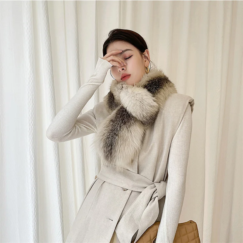 Высококачественный женский меховой шарф