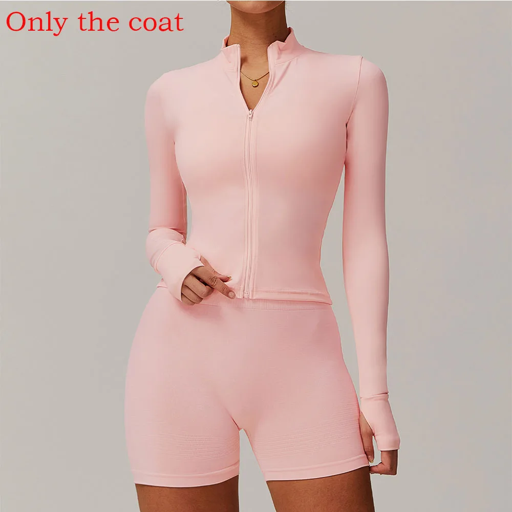 Women Zip Fitness Yoga Shirt Winter Warm Gym Top Woman Yoga Long Sleeve Sports Jacket Activewear Running Coats Workout Clothes sports jacket yoga top yoga shirt sports shirt yoga jacket