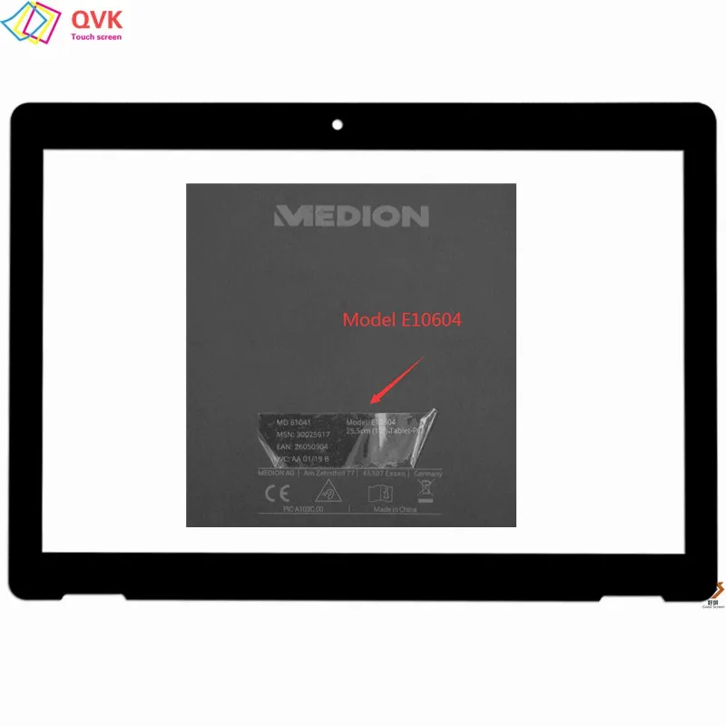 

10.1Inch Black Tablet PC capacitive touch screen digitizer sensor repair and replacement For MEDION LIFETAB E10604