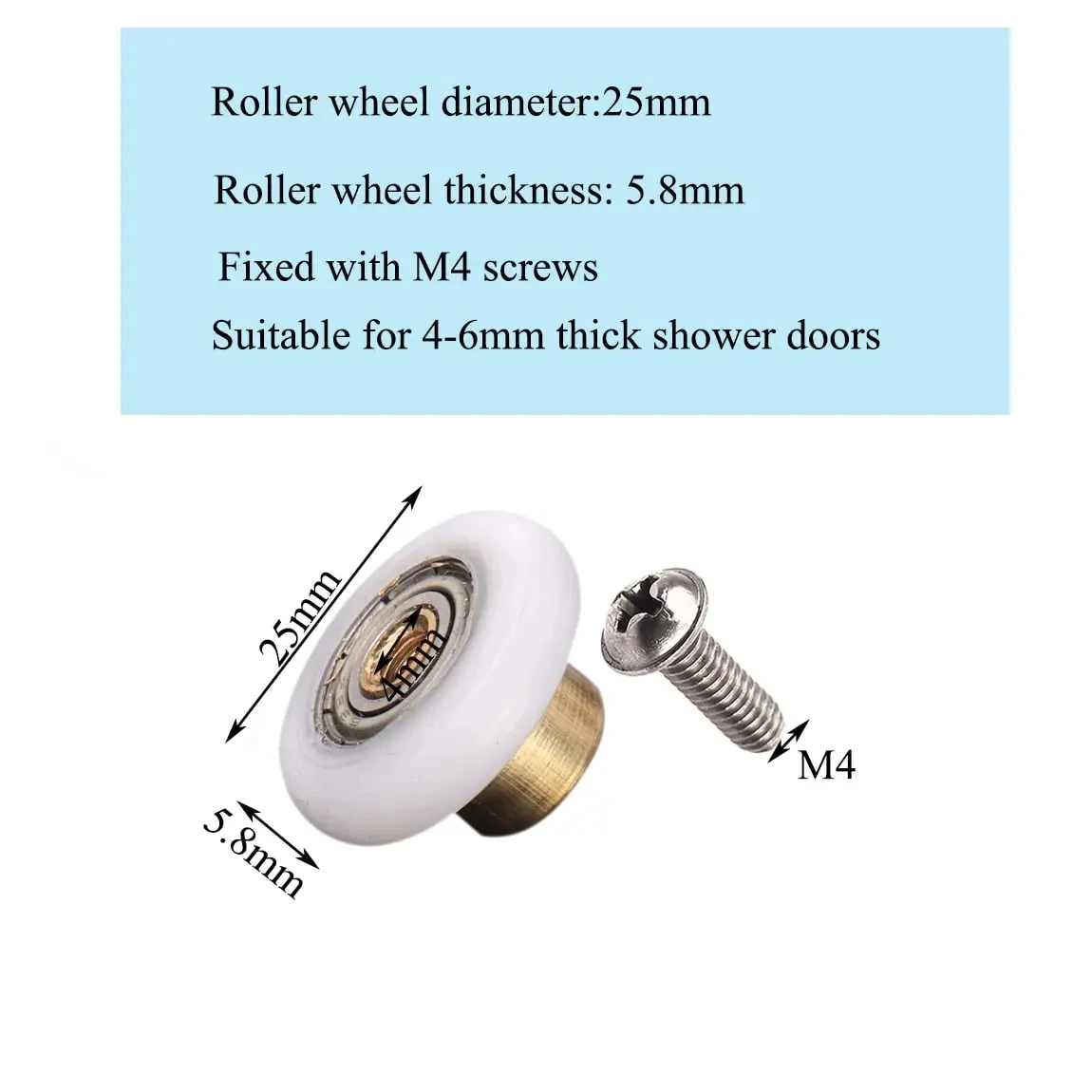 Corredores De Quarto, Rodas, Polias, 19mm, 23mm,