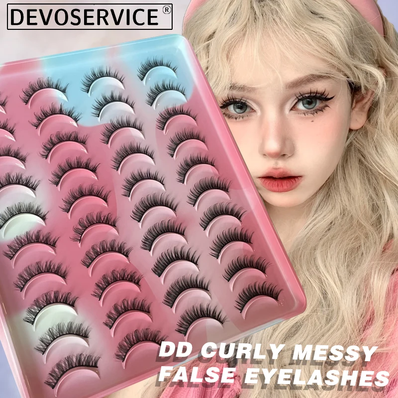 20 Pairs Combination 3D Faux Mink Lashes Russian Stripe Lash Fluffy Soft Thick Wispy Eyelash Dramatic False Eyelashes Makeup false eyelashes lash extension dramatic mink lashes thick long 3d eyelash with brush cross wispy fluffy