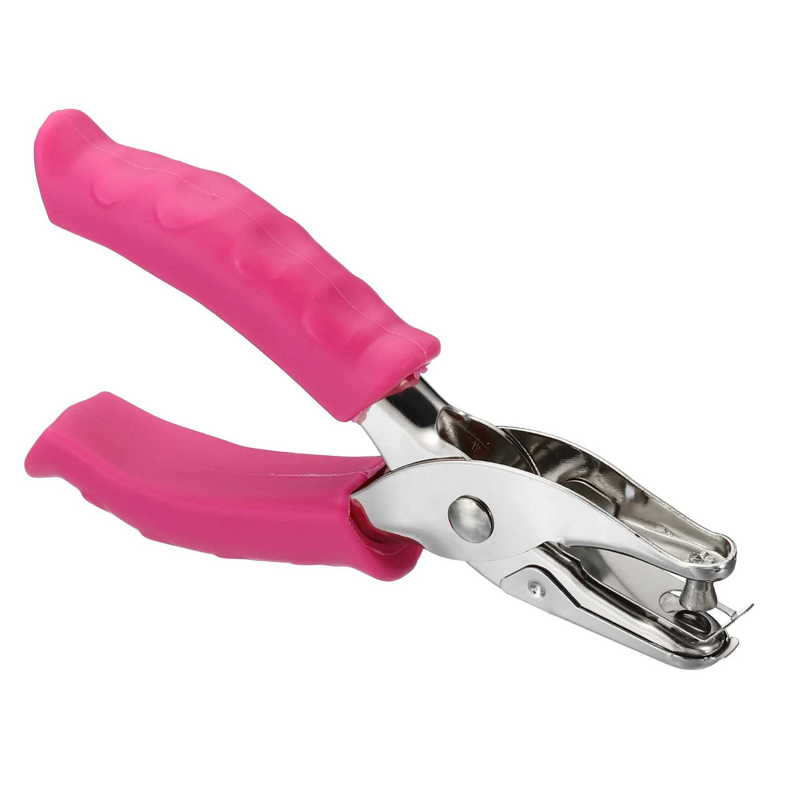 School Office Metal Single Hole Puncher Handheld Hole Puncher with Soft Grip 6mm Circle Shape DIY Paper Punch Binding Stationery