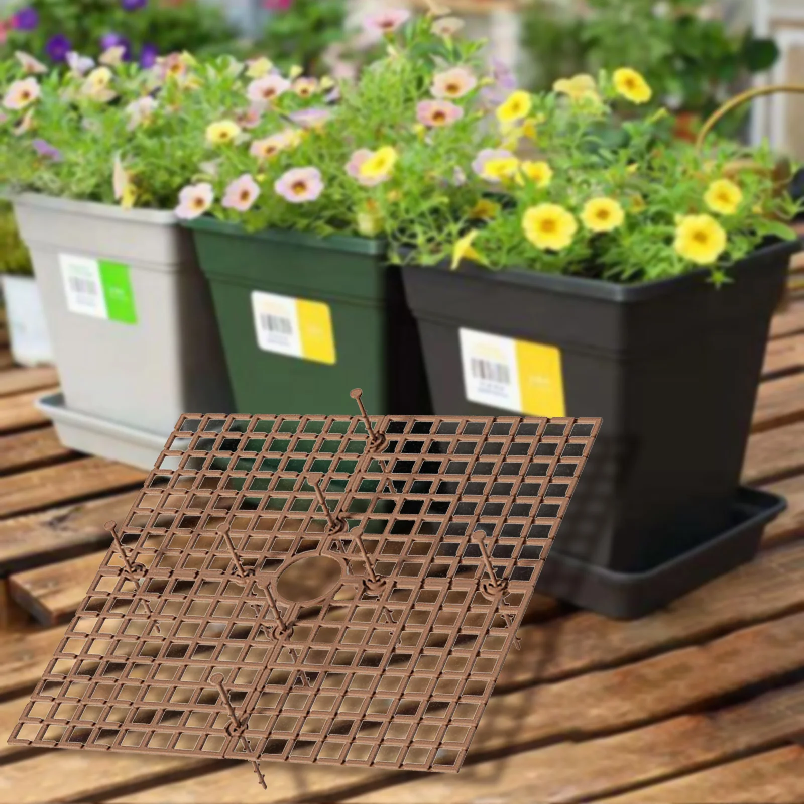 Plant Pot Gridflower Pot Soil Guard Cover Cuttable Flower Pot Protector