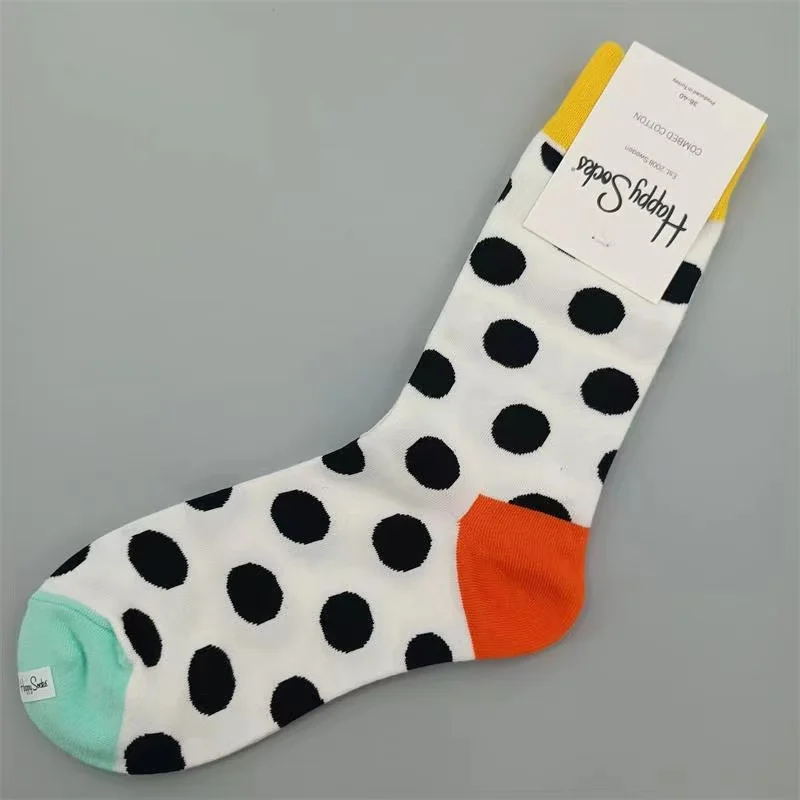 

Happy Socks ‏Colorful Socks Girl Preppy Cute Cartoon Four Season Mid-tube Socks