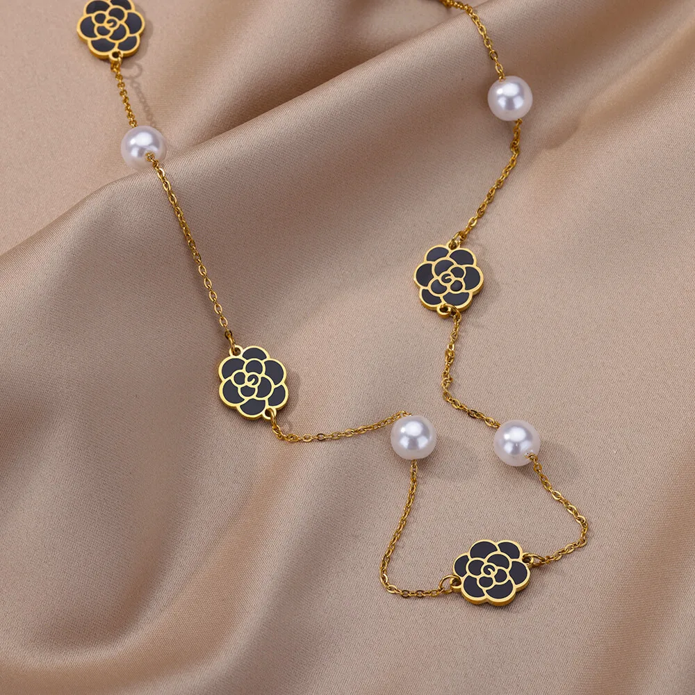 Rose Flower Necklace For Women