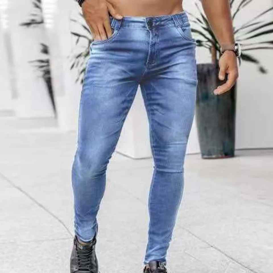 Men's Slim Fit Stretch Denim Jeans with Pockets