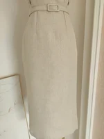 فساتين IEQJ-Flower مطرزة بحمالات للنساء ، فستان بحزام خصر عالي ، تصميم مميز فرنسي ، تصميم أنيق ، جديد ، 3WQ7763 ، 2023 1