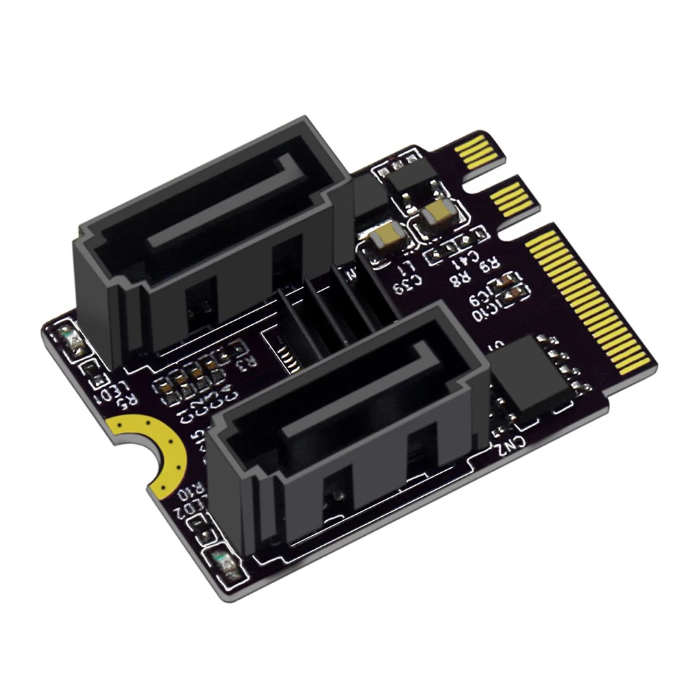 M2 to SATA 확장 카드 PCI-E3.0 키, A + E 와이파이, M.2 to SATA 하드 디스크 어댑터 카드, 드라이버 설치 없음, JMB582 칩