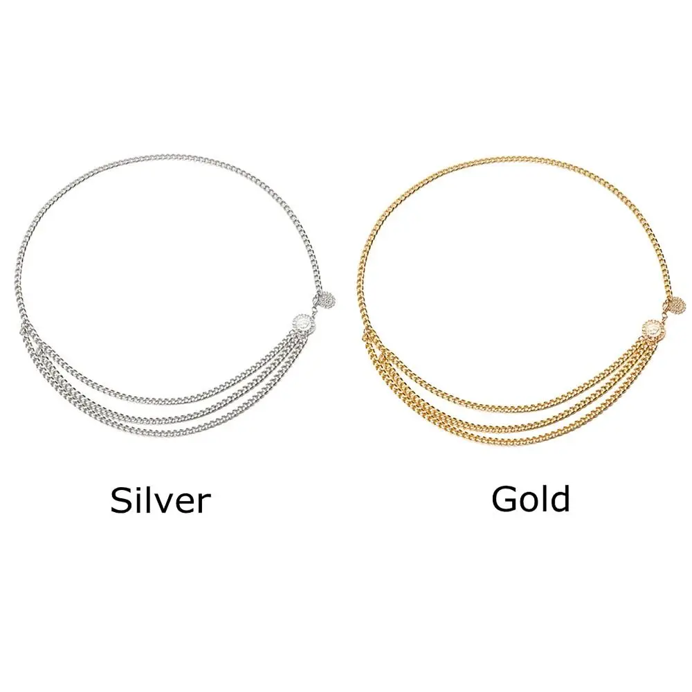 Antique Jewelry Ethnic Style Body Chain Body Accessory Retro Metal Chain Belt Adjustable Sunflower Round Waist Chain Women