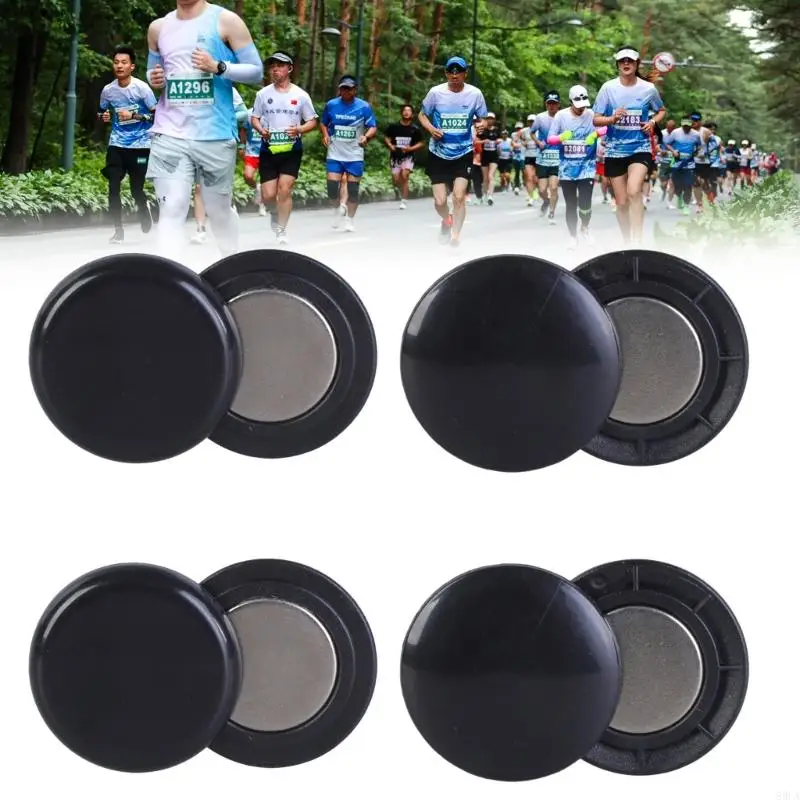 4 Pair Running Fix Clip Secure Fastening Systems for Running and Cycling, Race Bib Clip Number Holder
