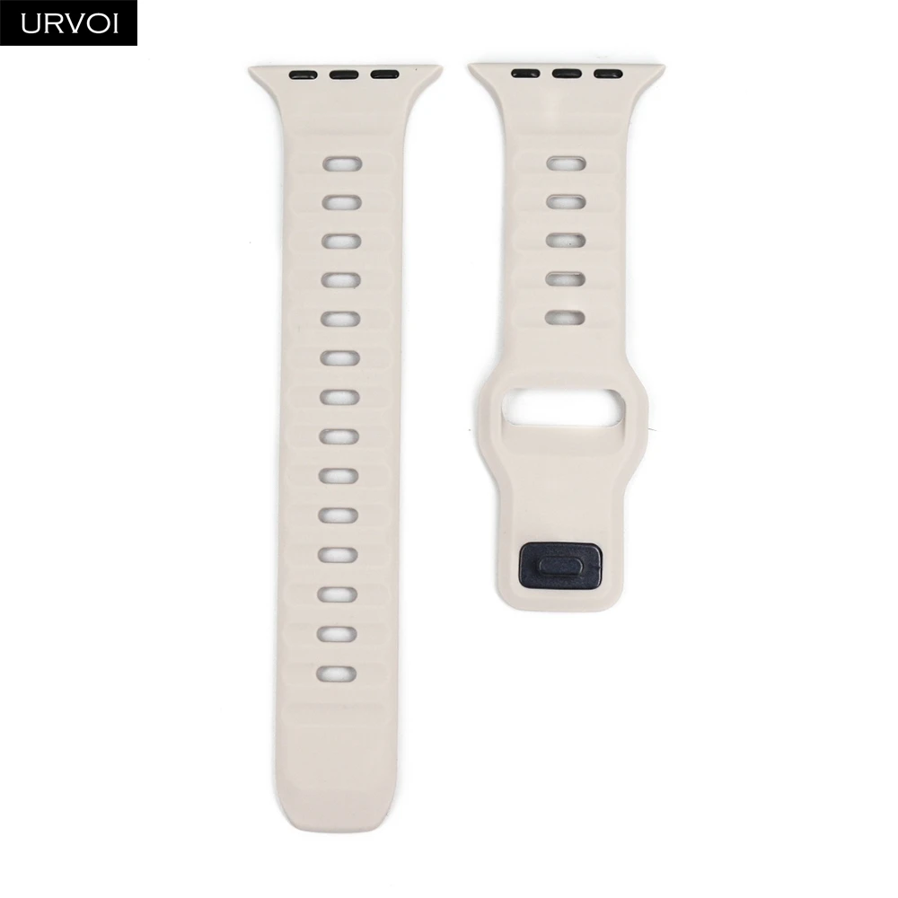 Breathable Silicone Pin-and-Tuck Closure Watch Strap