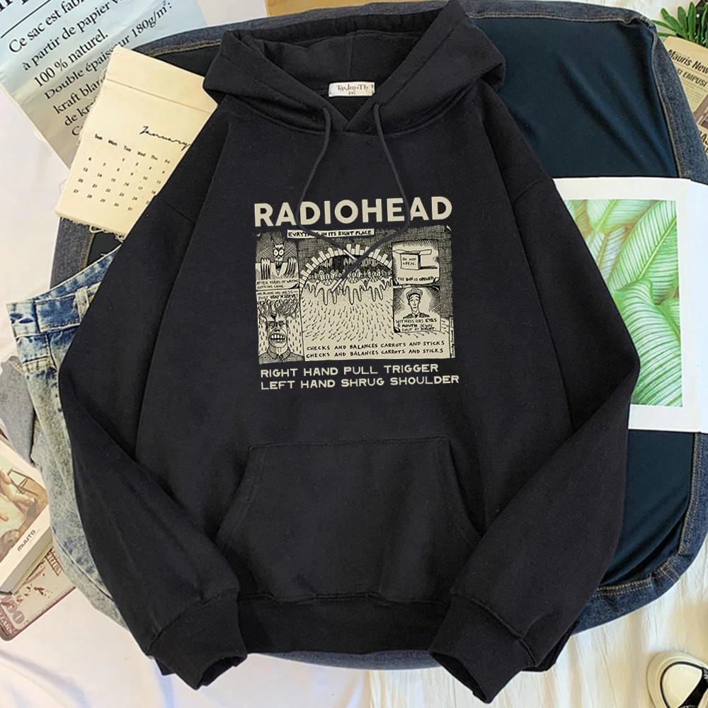FashionRadioheadHoodieforMenWomenRockBandMusicFansSweatshirts