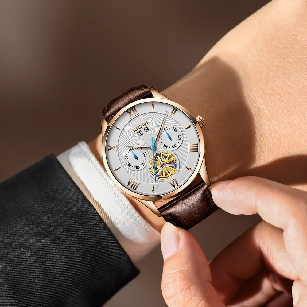 DOM men watches top brand luxury automatic/mechanical/luxury watch  sport wristwatch men M-1272