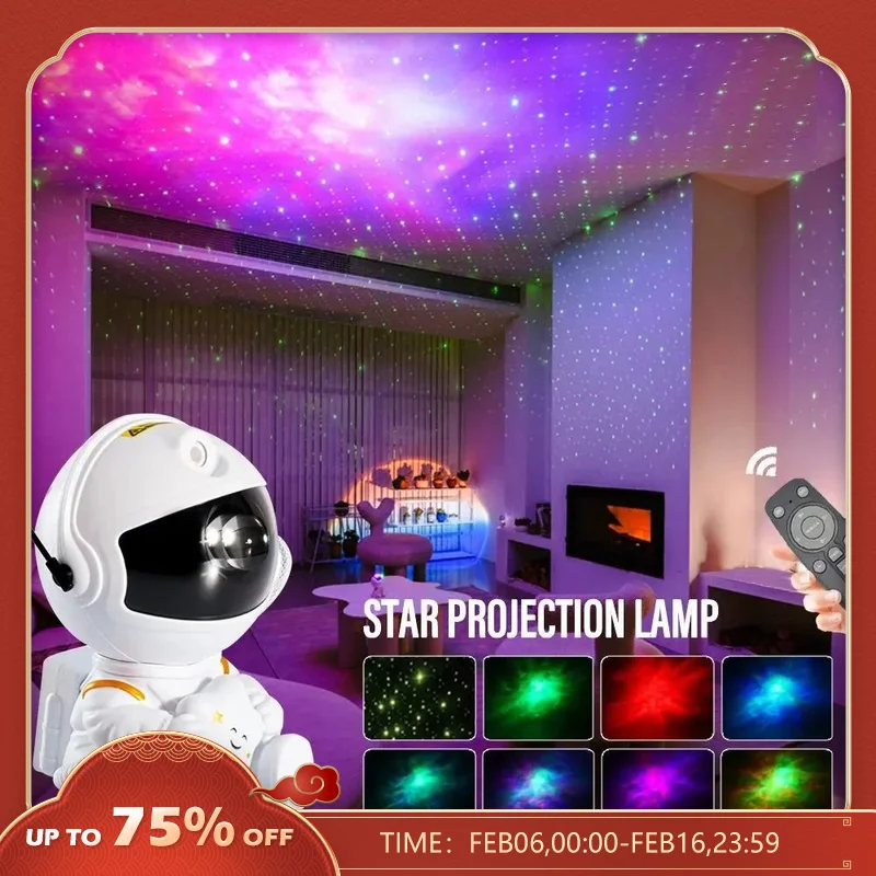 GalaxyProjectorAstronautNebulaProjectorwithRemoteNightLightfor