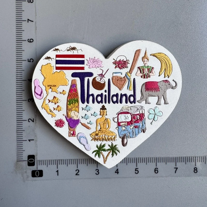 MUYU Magnete 3D Bangkok Thailandia – Souvenir Da Frigo In Poliresina – 7x5 Cm – Fatto A Mano