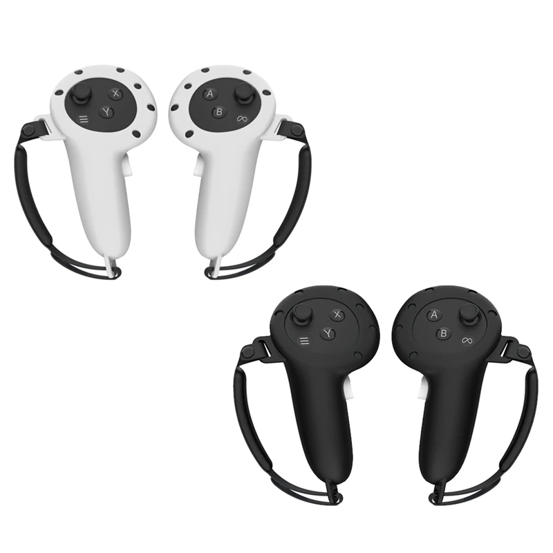 

Защитный чехол для Oculus Quest 3 VR, силиконовый сенсорный контроллер VR с ремешком и ручкой, аксессуары VR