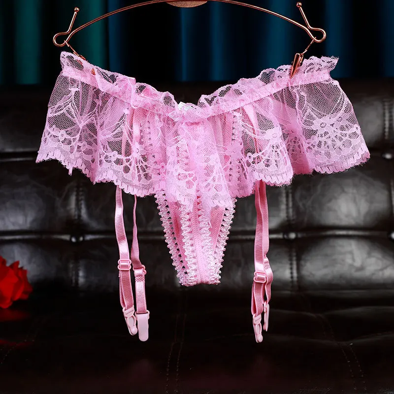 Men/Women&rsquo;s Sexy Lingerie Plus Size Lace Garter Suspenders Transparent