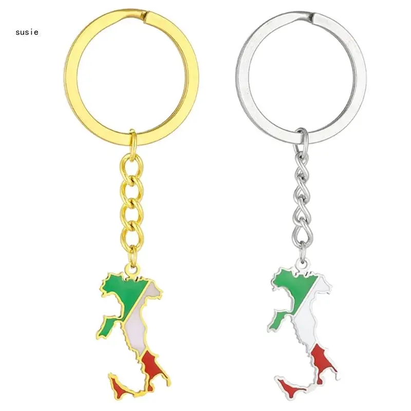 X7Ya Portachiavi Con Mappa Durevole Italia Elegante Portachiavi Con Mappa Italia Portachiavi Con Mappa Materiale In