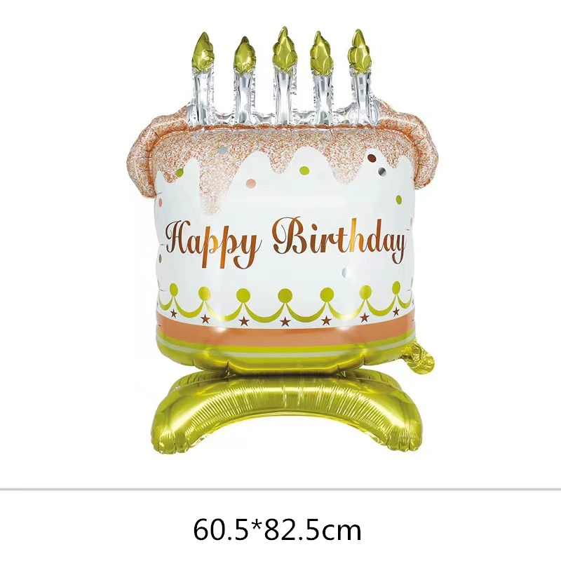 Neue blaue Pulver stehende Kerze Kuchen Ehering Aluminiumfolie Ballon Basis Tasse Kuchen Baby Geburtstag Babyshower Party Dekoration – Detail 8
