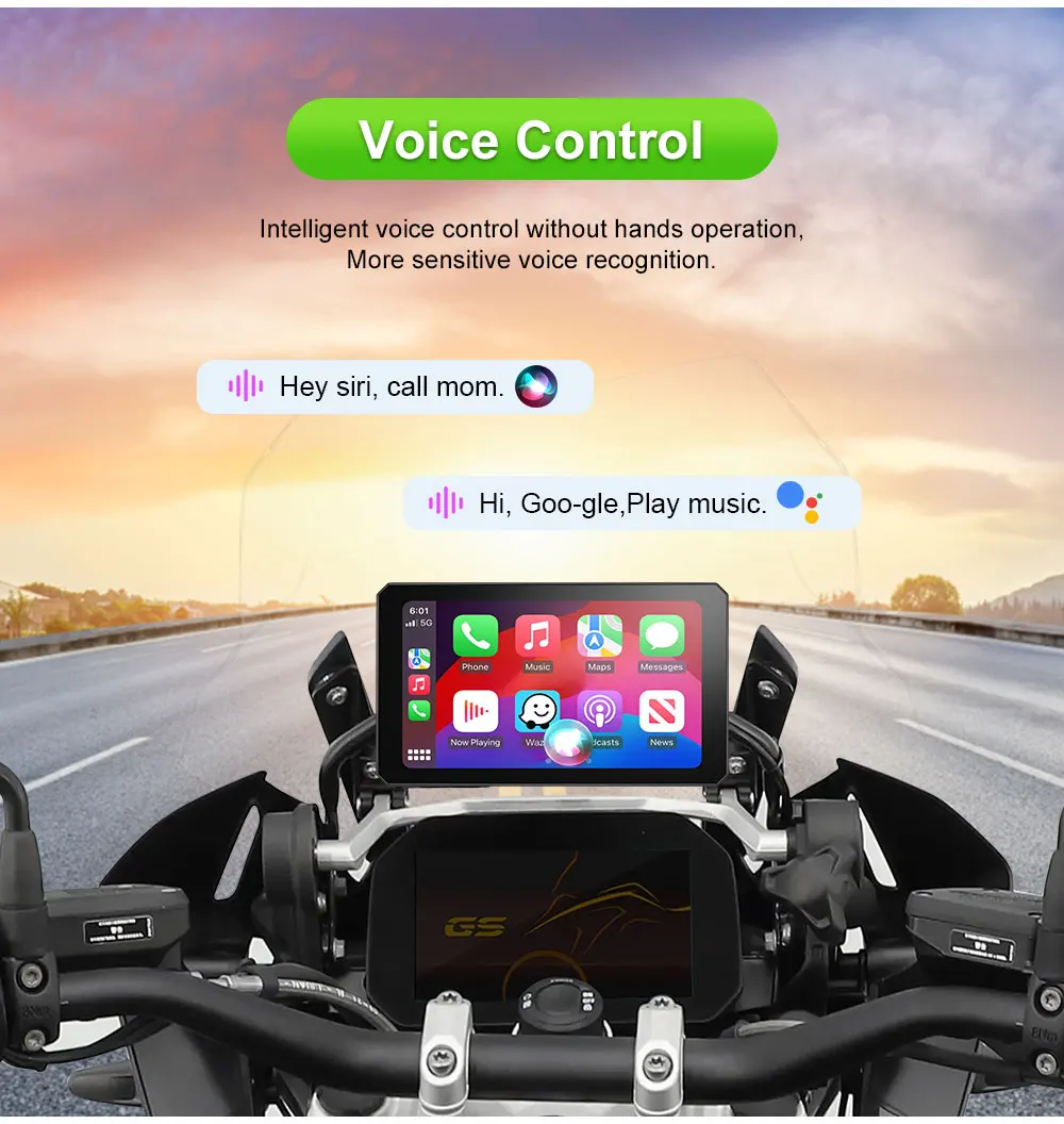 B7 BMW R1200 R1250GS S1000 M1000 XR ADV 터치 야외 방수 선스크린 휴대용 오토바이 네비게이터 CarPlay 안드로이드 오토