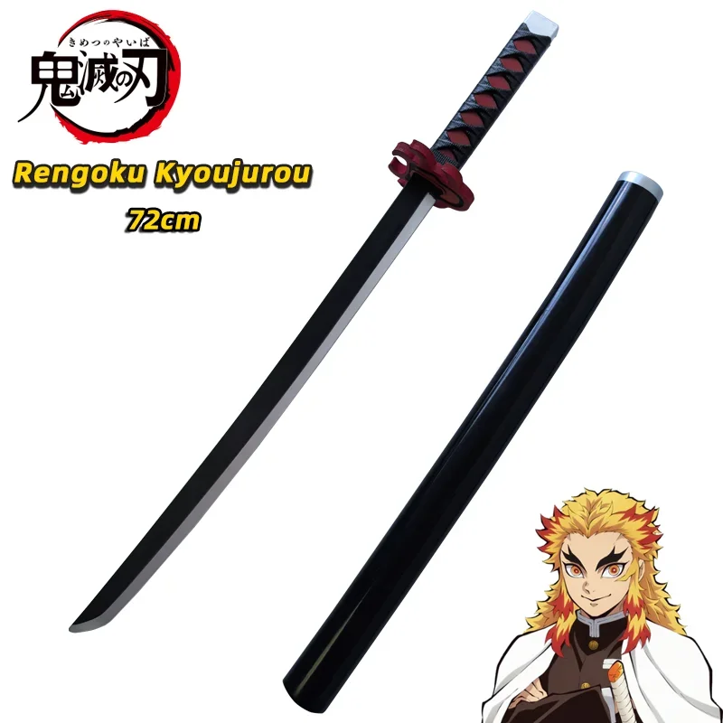 Demon Slayer Katana Original Anime Assembled Sword  Cosplay Weapon Orange Rengoku Kyoujurou Tomioka Giyuu Swords 72cm 4