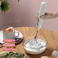 Mini Electric Milk Foamer Blender USB Rechargeable Handheld Electric Foam Maker 3 Speeds for Kitchen Egg Beater Frother Mixer 1