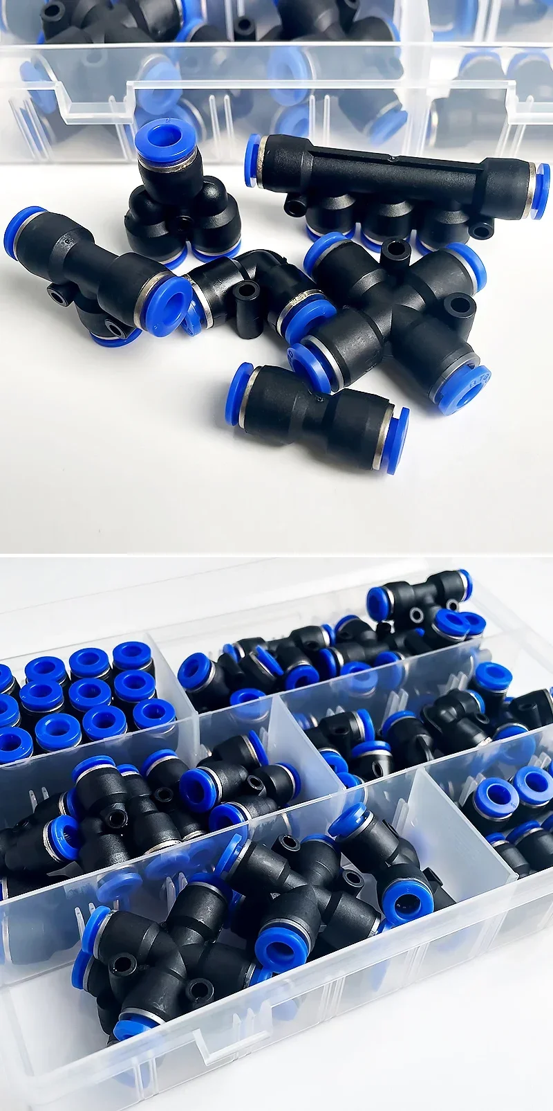 Description Picture 3 of item51 PCs Boxed PU-6/PE-6/PZA-6/PY-6/PV-6/PG-6/PK-6 Pneumatic Connectors Kit 6mm Outer Diameter of the Hose Pipe Tube Air