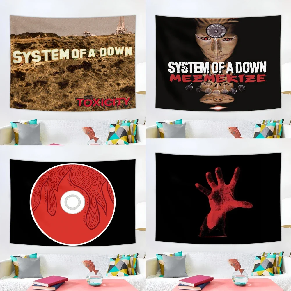 3x5 Ft Rock System Band of A Down Tapestry Album Tapestry for Bedroom Party College Dorm Rooms Decor for boys tapestry decor