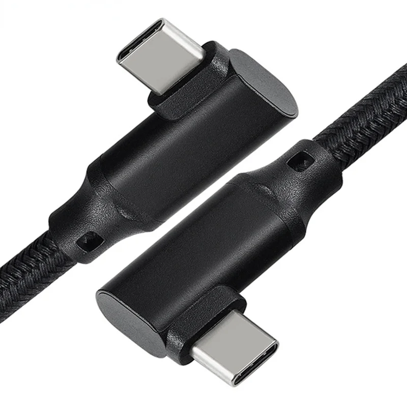 Cavo USB-C Corto 10 Cm Con Gomito A 90° - 240W 10Gbps Con Chip E-Marker Per IPhone, MacBook, Huawei