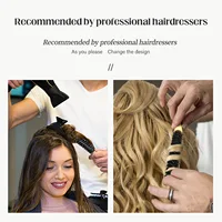 Small Round Hair Brush Wooden Handle Mini Round Hair Styling Brush for Short Hair Blow Drying 2